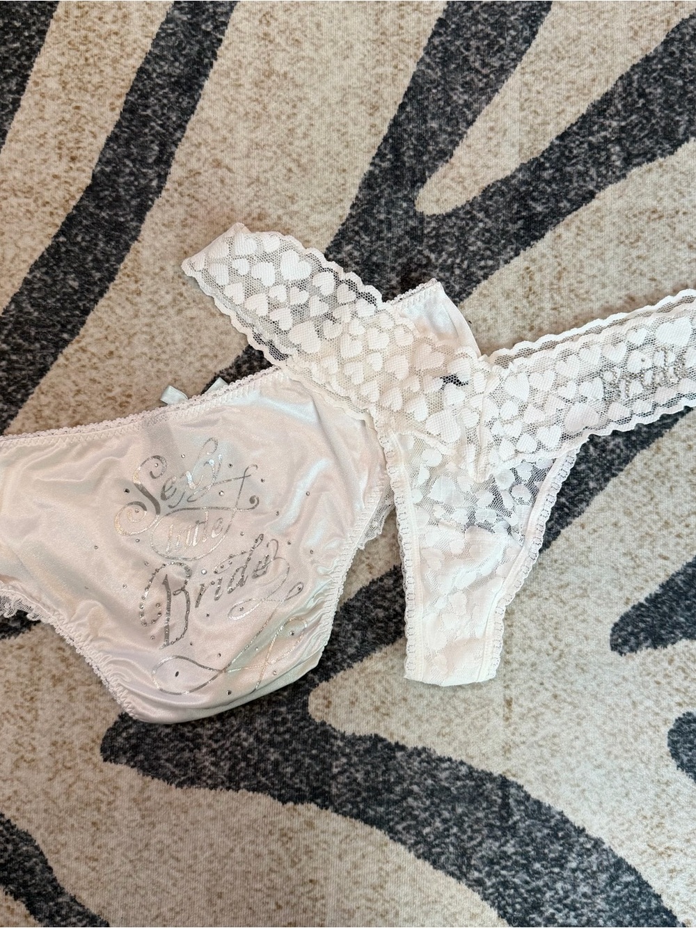 NWOT Victoria's Secret sexy little bride panty set Large